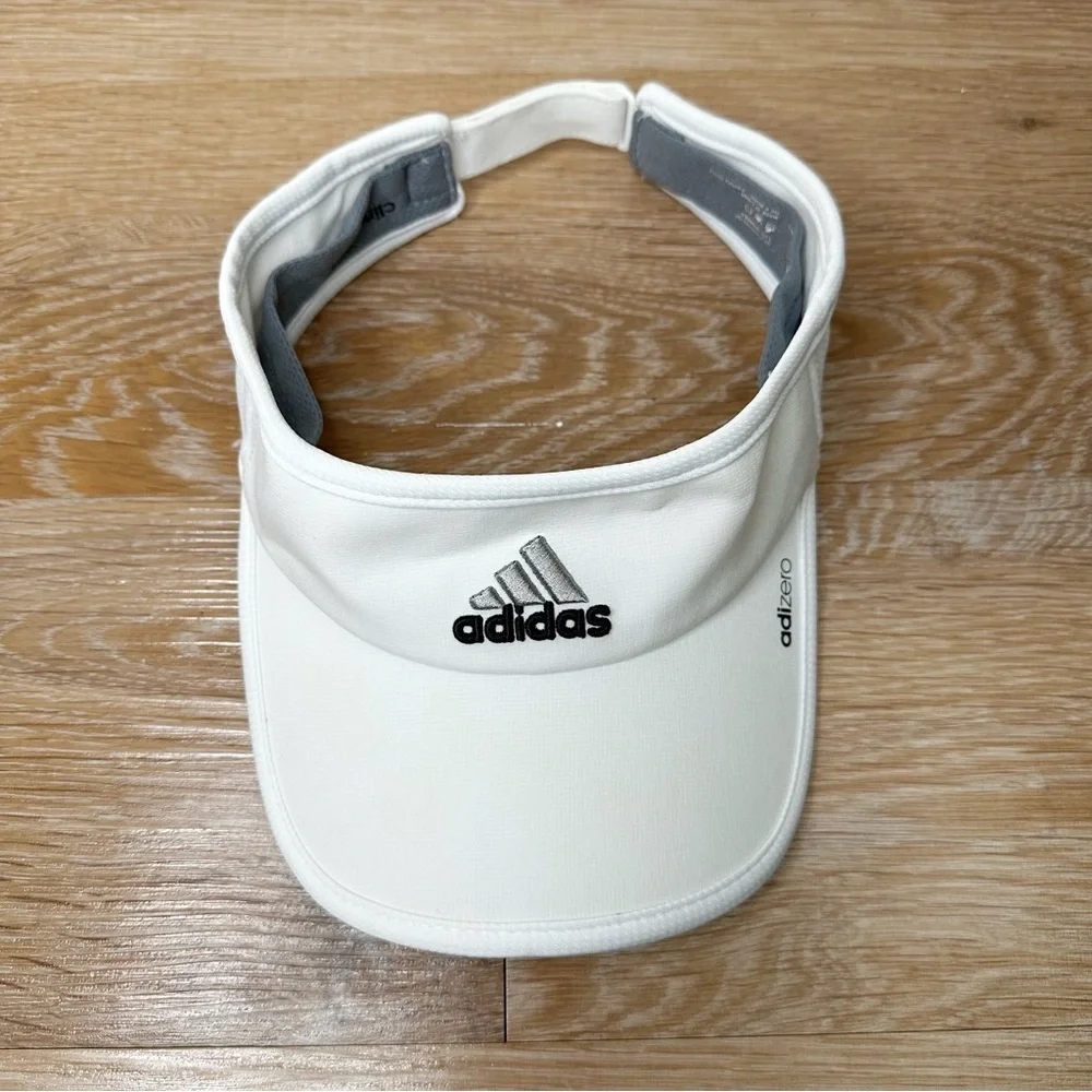 Adidas Unisex Adizero Climacool White Athletic Performance Visor Hat, OS